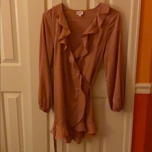 Blush Pink Wrap Dress